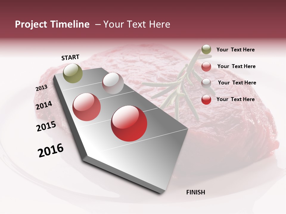 Fresh Rosemary Meat PowerPoint Template