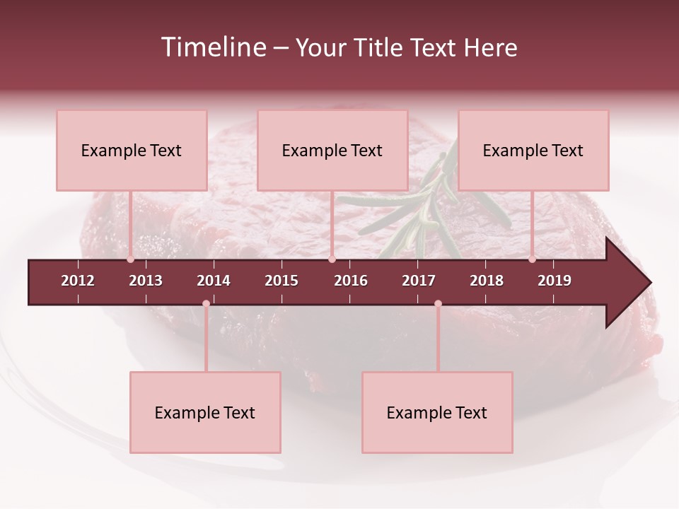 Fresh Rosemary Meat PowerPoint Template