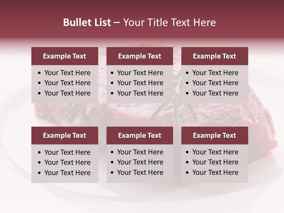 Fresh Rosemary Meat PowerPoint Template