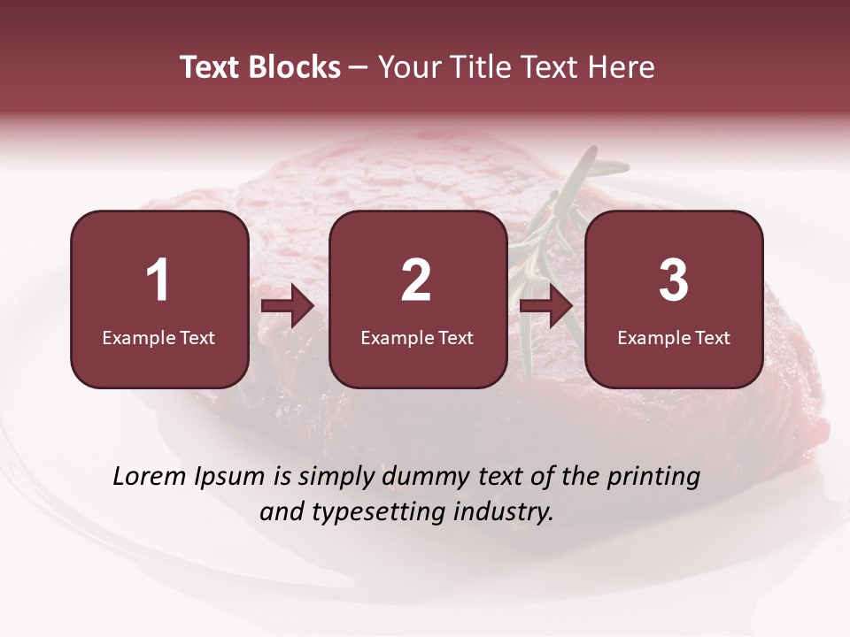 Fresh Rosemary Meat PowerPoint Template