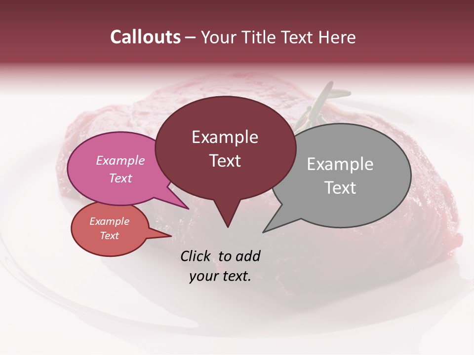 Fresh Rosemary Meat PowerPoint Template