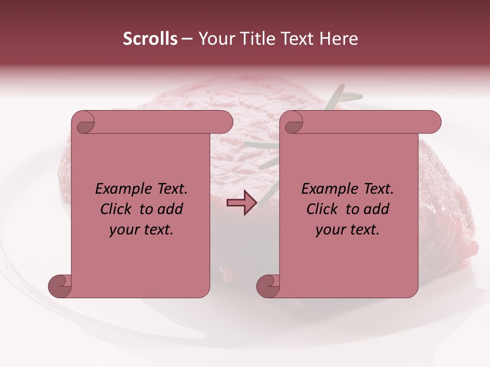 Fresh Rosemary Meat PowerPoint Template