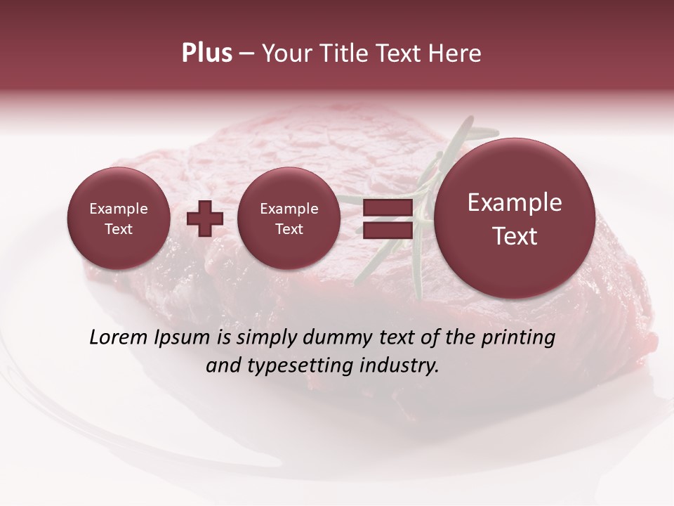 Fresh Rosemary Meat PowerPoint Template