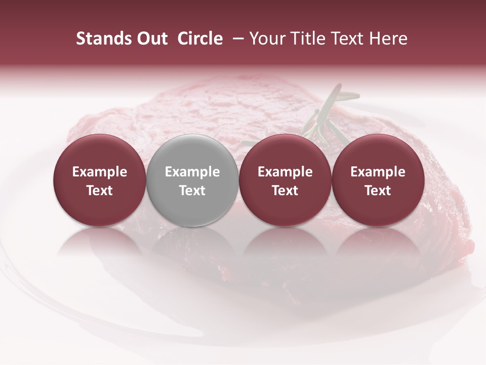 Fresh Rosemary Meat PowerPoint Template