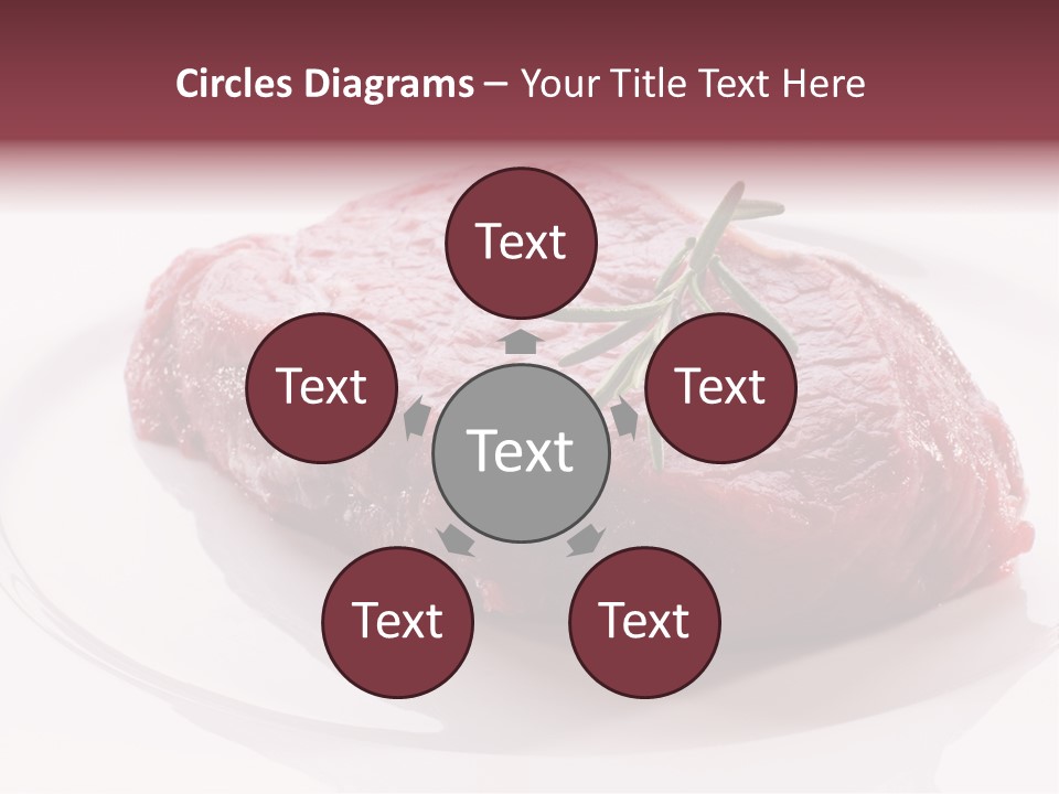 Fresh Rosemary Meat PowerPoint Template
