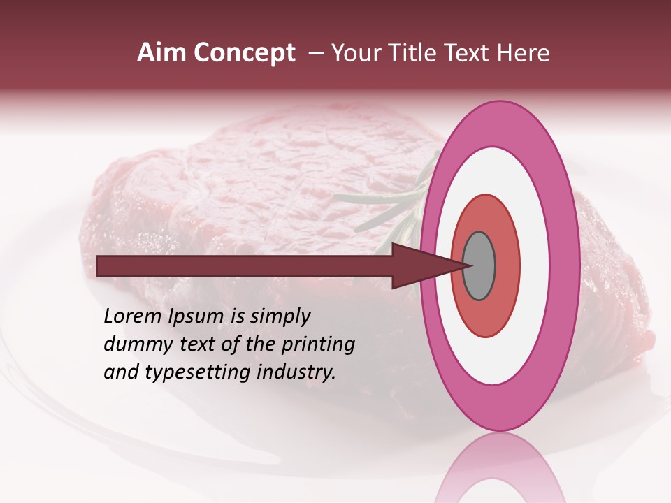 Fresh Rosemary Meat PowerPoint Template