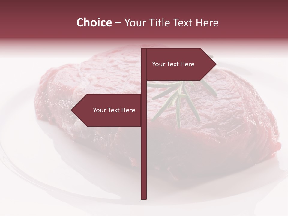 Fresh Rosemary Meat PowerPoint Template