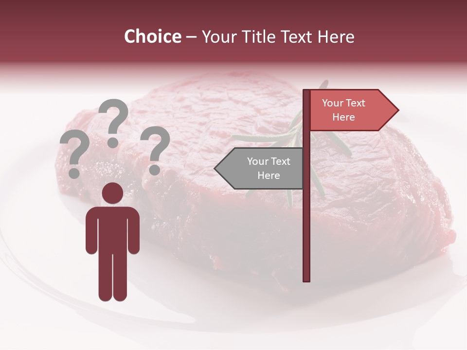 Fresh Rosemary Meat PowerPoint Template