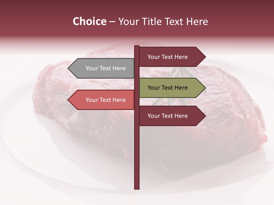 Fresh Rosemary Meat PowerPoint Template