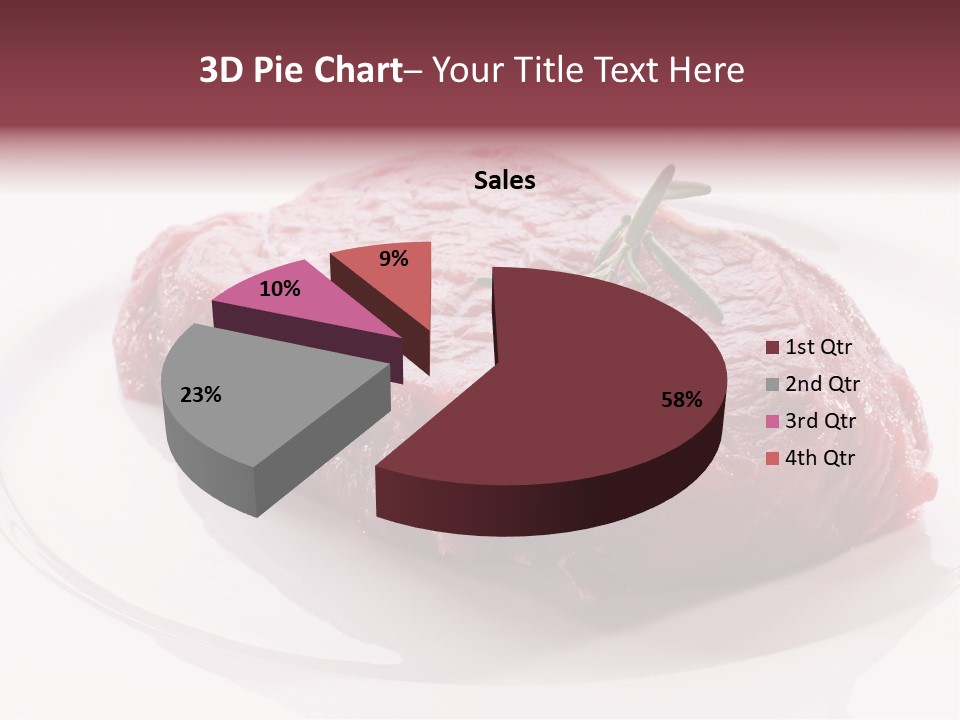Fresh Rosemary Meat PowerPoint Template