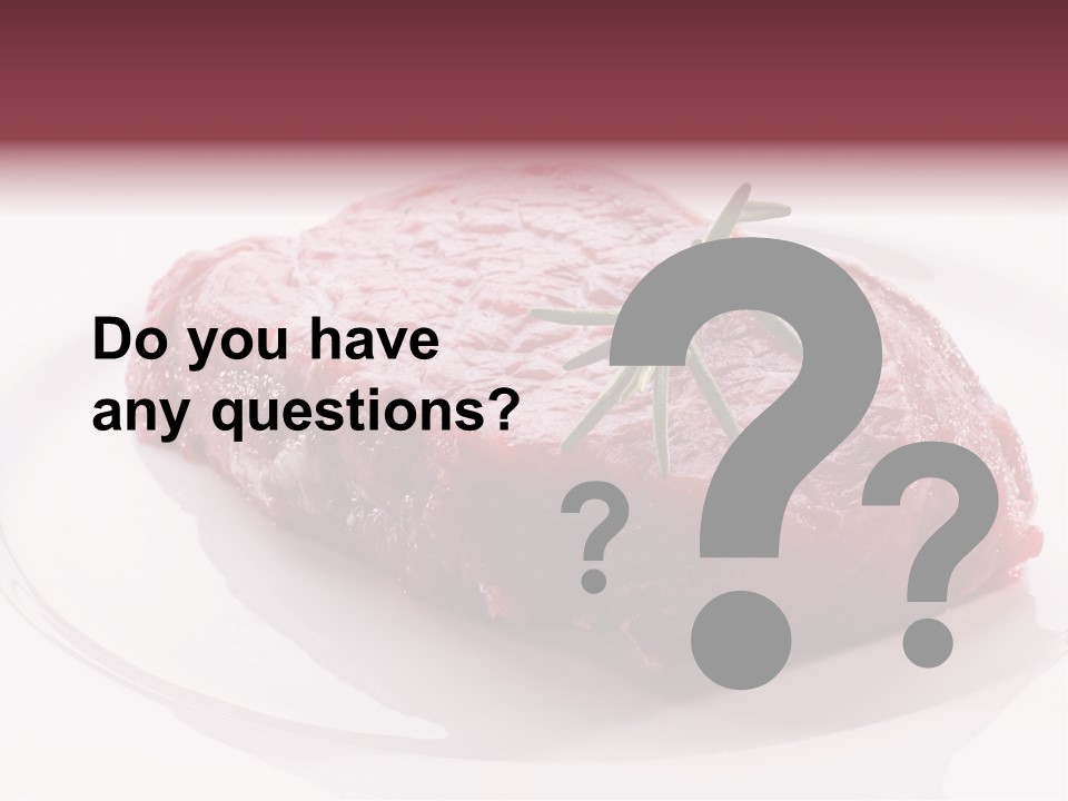 Fresh Rosemary Meat PowerPoint Template