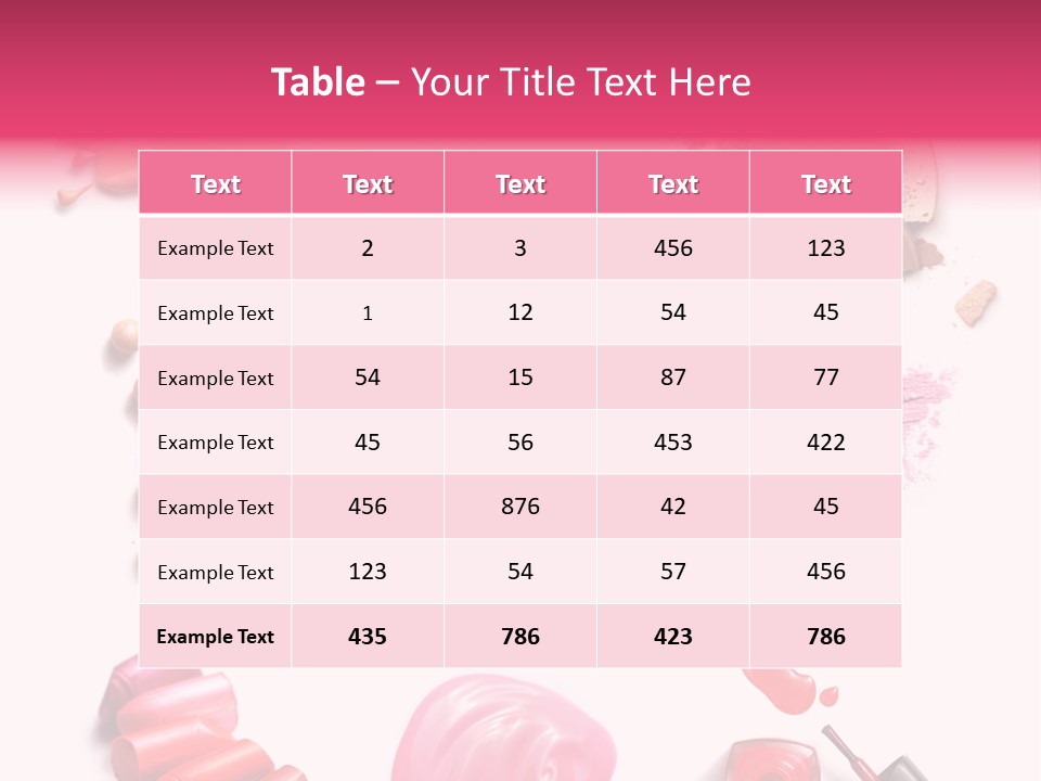 Make Up Products PowerPoint Template