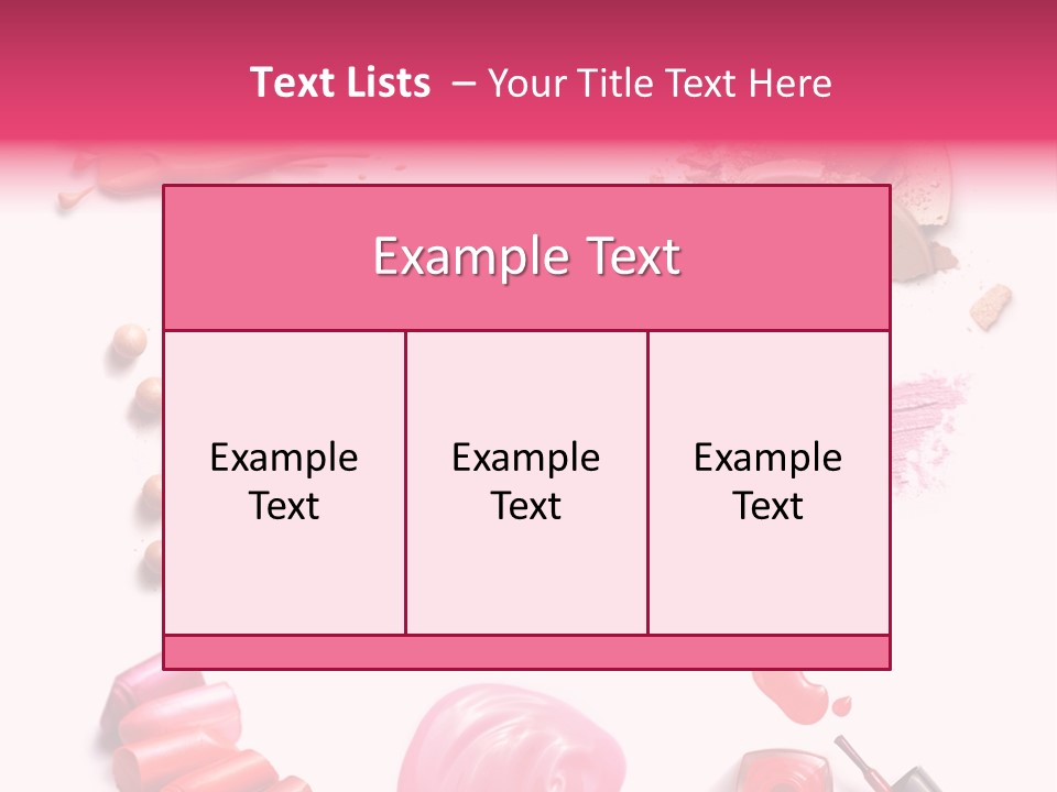 Make Up Products PowerPoint Template