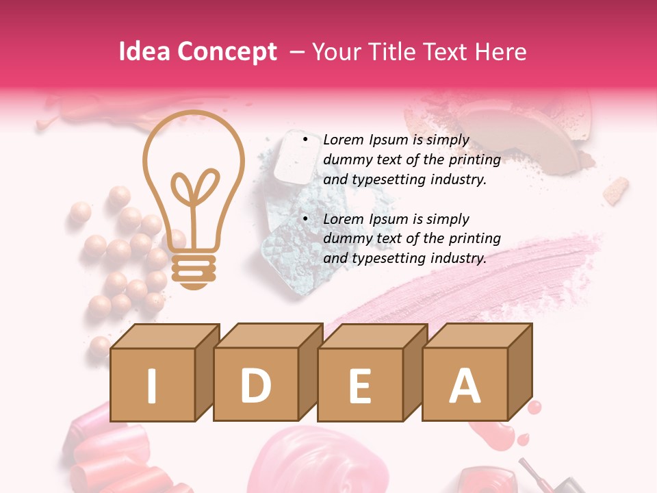 Make Up Products PowerPoint Template