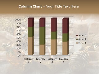 Christmas Table In Gold PowerPoint Template