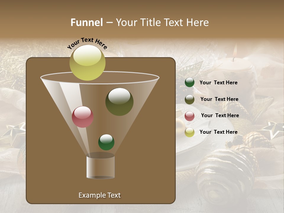 Christmas Table In Gold PowerPoint Template
