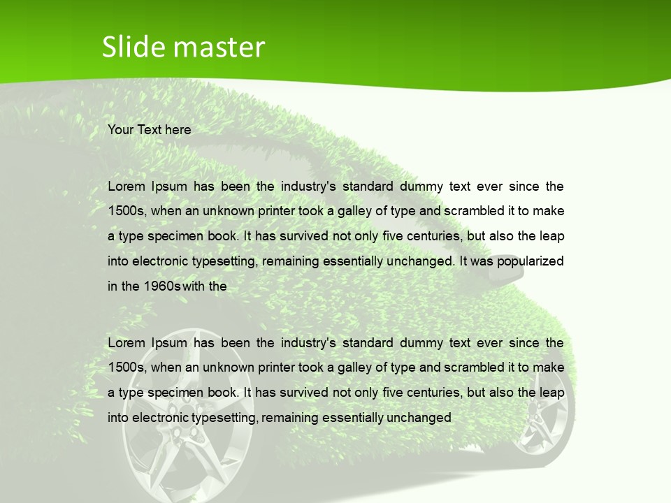 Hybrid Automobile Effect PowerPoint Template