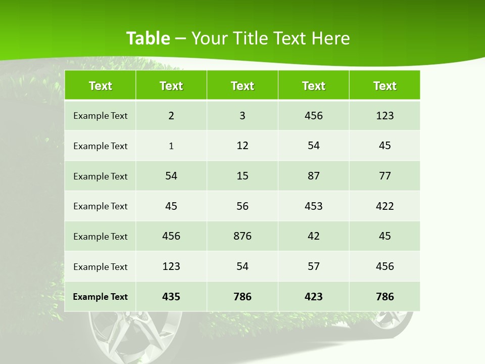 Hybrid Automobile Effect PowerPoint Template