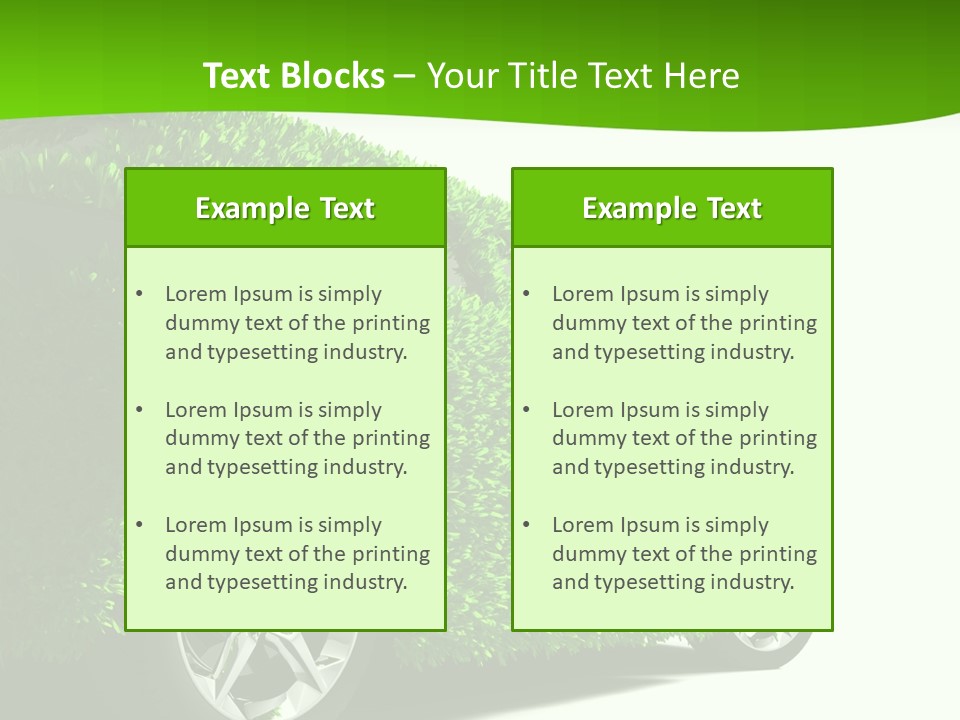 Hybrid Automobile Effect PowerPoint Template