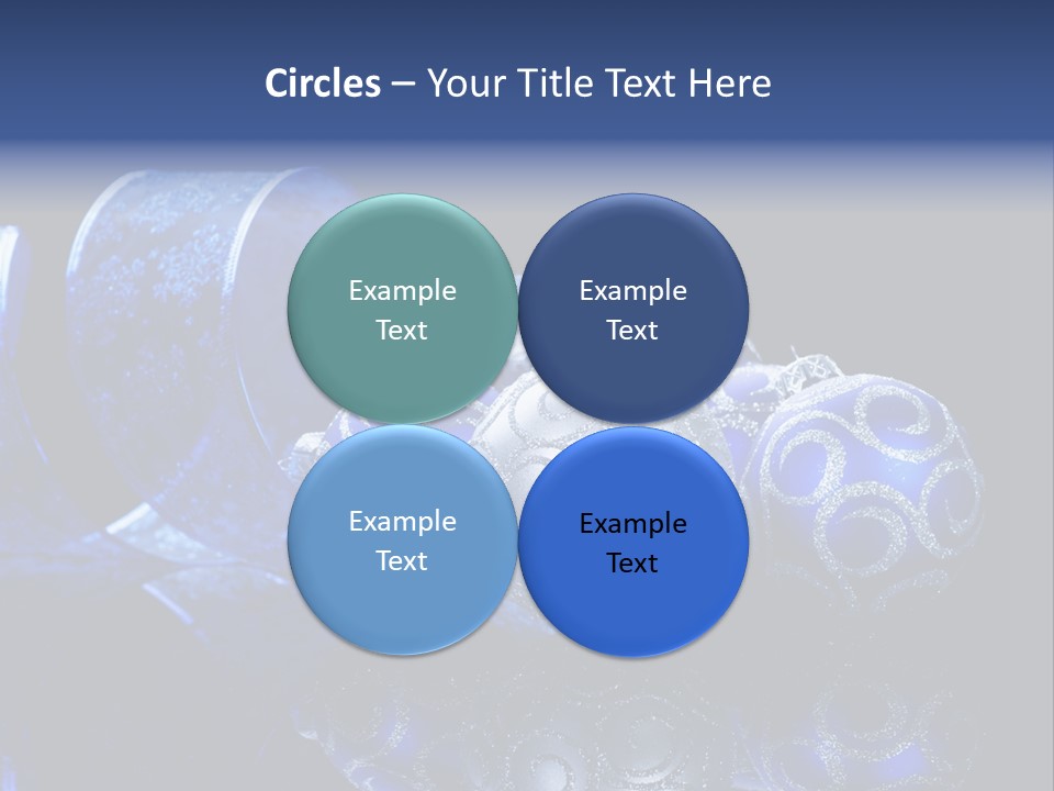 Christmas Wallpapers Blue PowerPoint Template