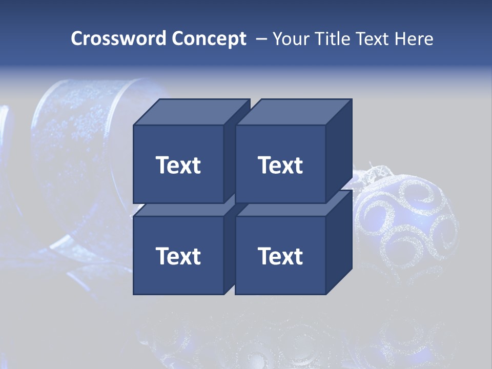 Christmas Wallpapers Blue PowerPoint Template