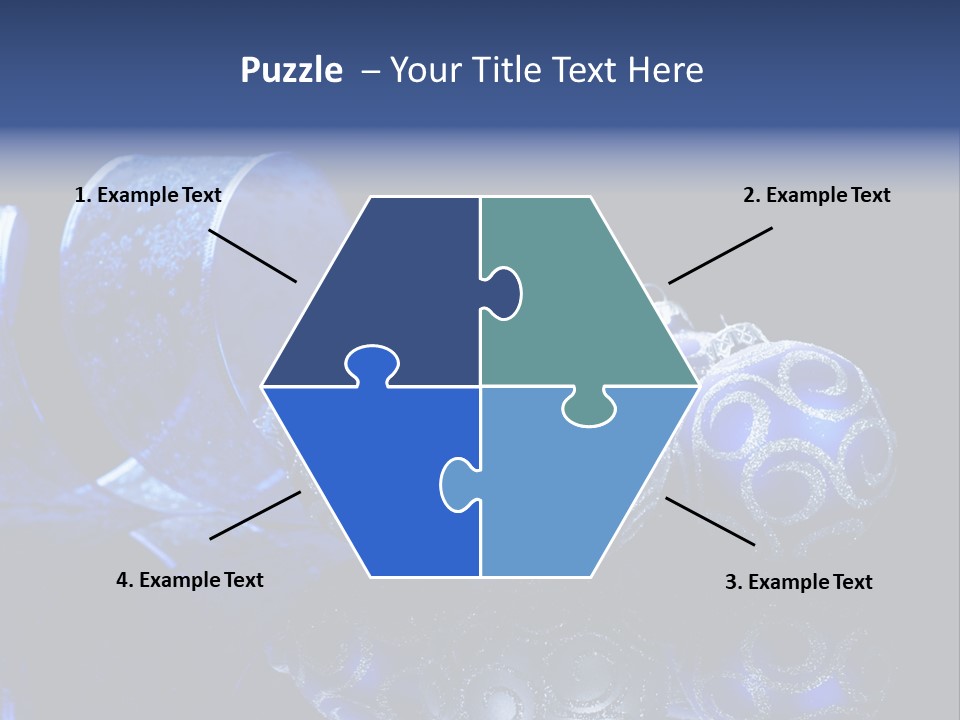 Christmas Wallpapers Blue PowerPoint Template