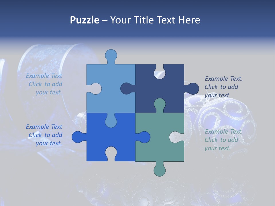 Christmas Wallpapers Blue PowerPoint Template