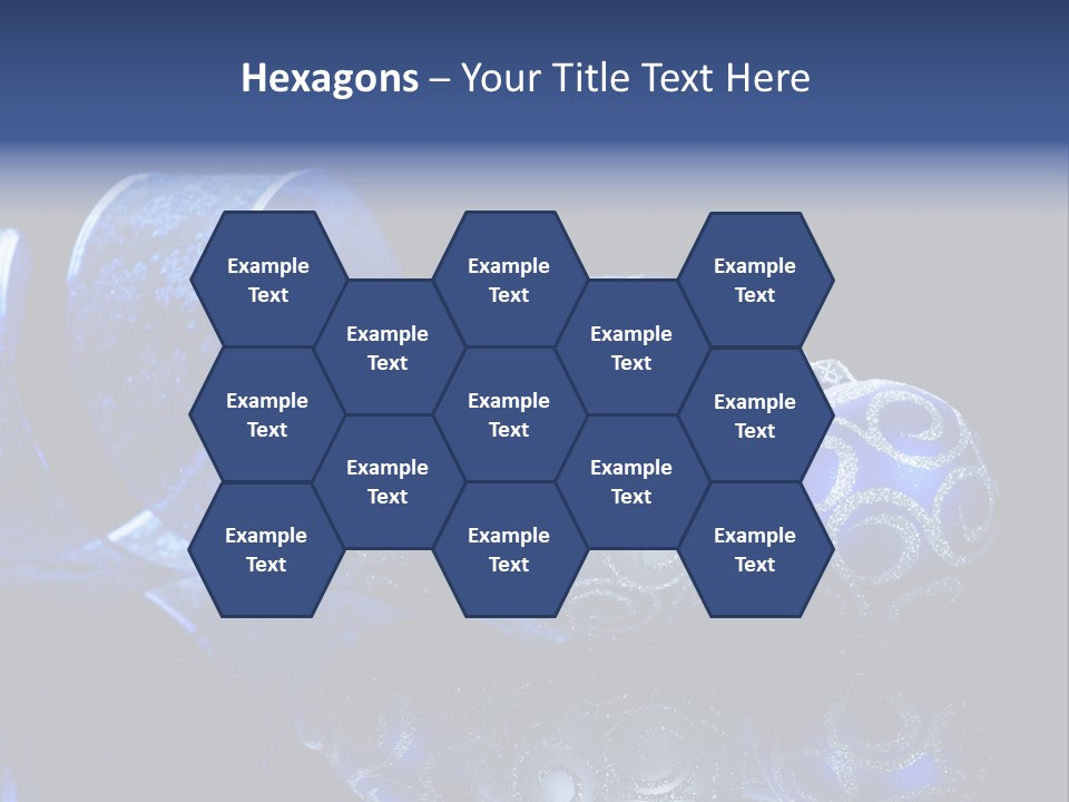 Christmas Wallpapers Blue PowerPoint Template