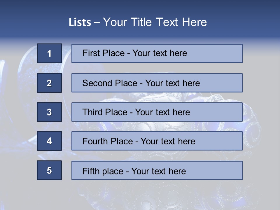 Christmas Wallpapers Blue PowerPoint Template