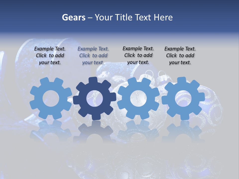 Christmas Wallpapers Blue PowerPoint Template