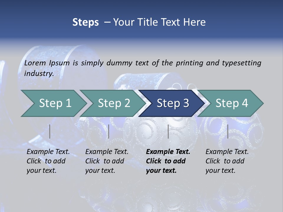 Christmas Wallpapers Blue PowerPoint Template