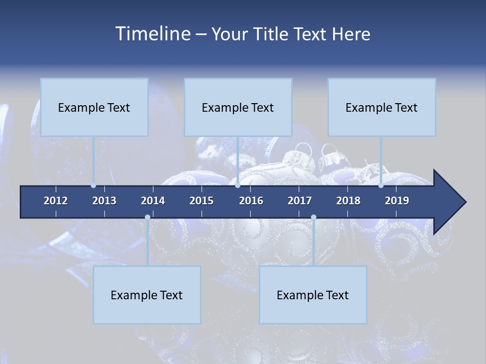 Christmas Wallpapers Blue PowerPoint Template