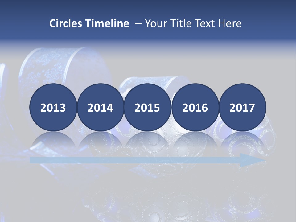 Christmas Wallpapers Blue PowerPoint Template