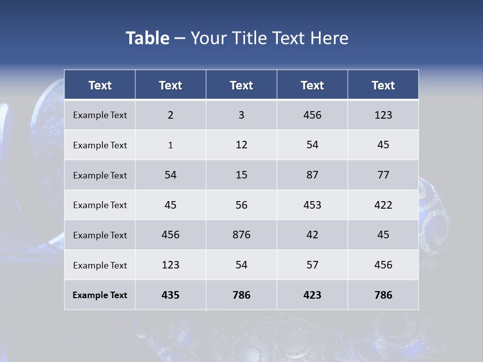 Christmas Wallpapers Blue PowerPoint Template