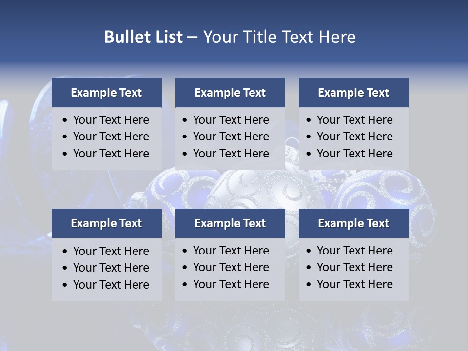 Christmas Wallpapers Blue PowerPoint Template