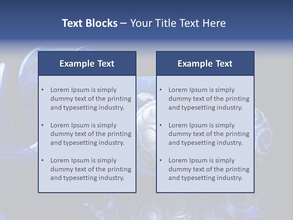 Christmas Wallpapers Blue PowerPoint Template