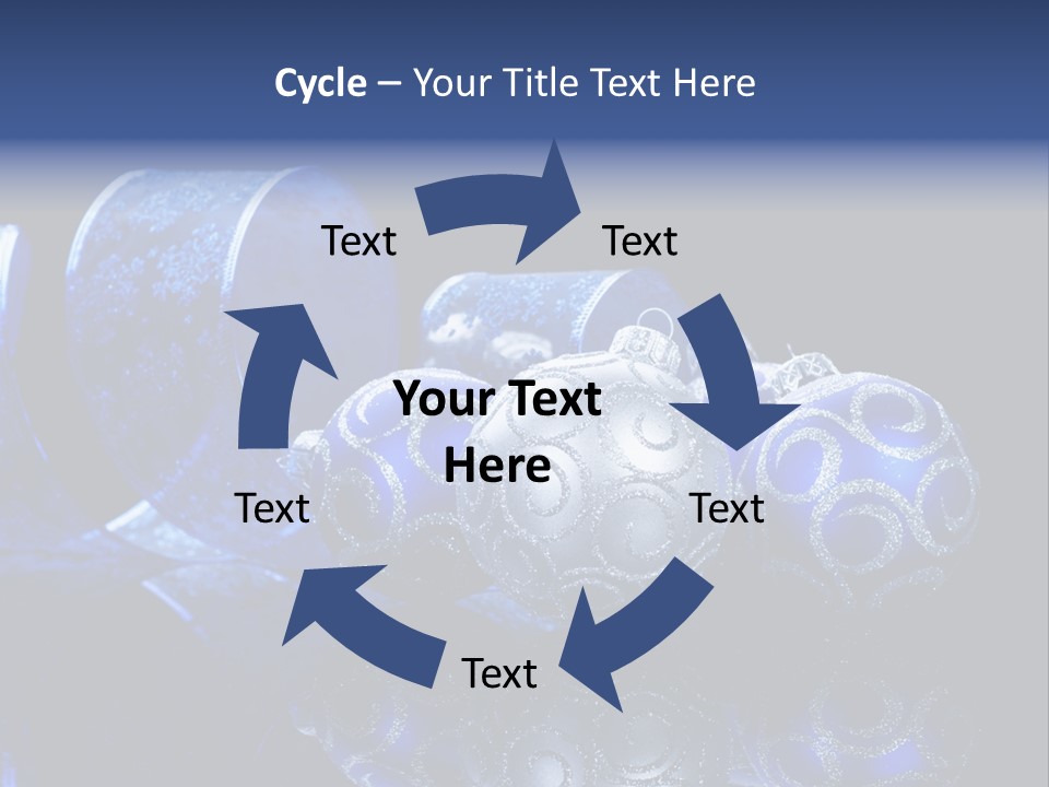 Christmas Wallpapers Blue PowerPoint Template