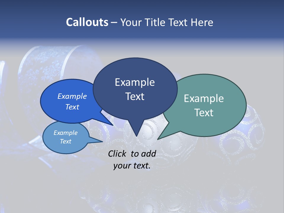 Christmas Wallpapers Blue PowerPoint Template