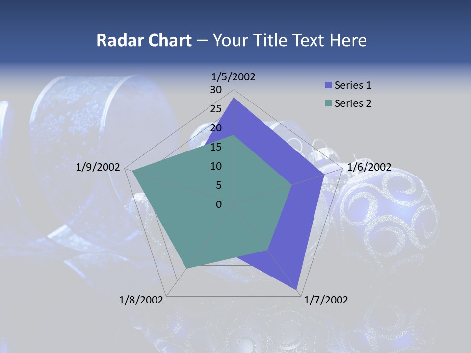 Christmas Wallpapers Blue PowerPoint Template