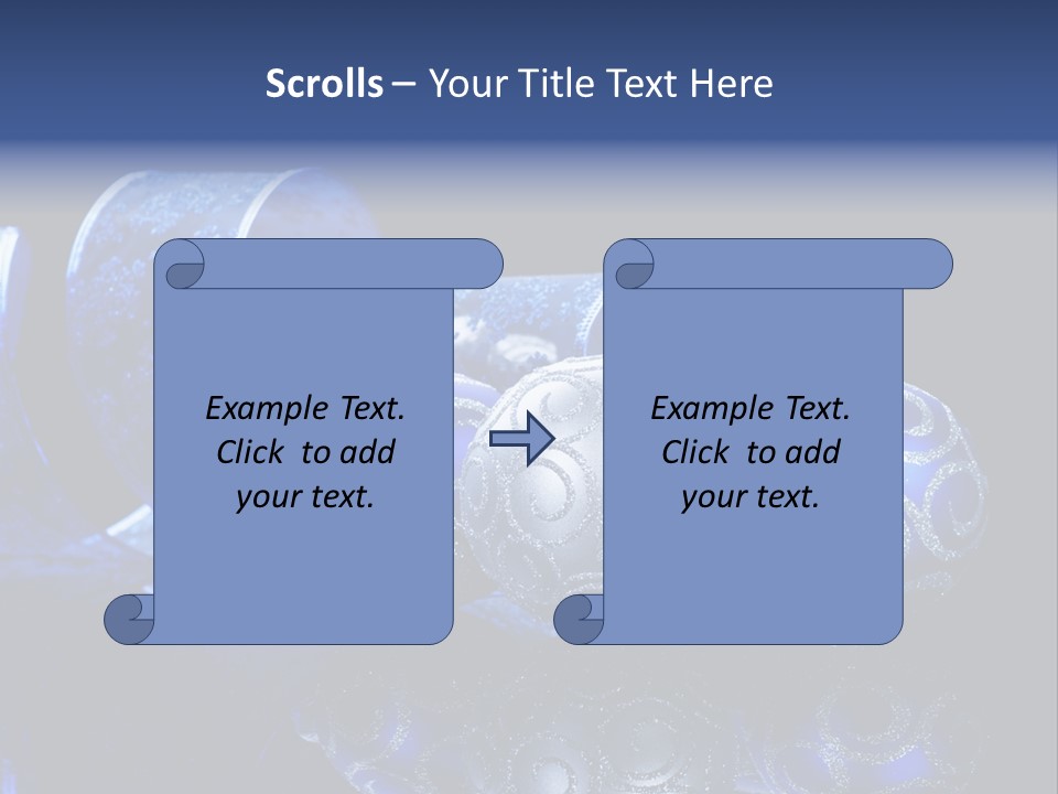 Christmas Wallpapers Blue PowerPoint Template