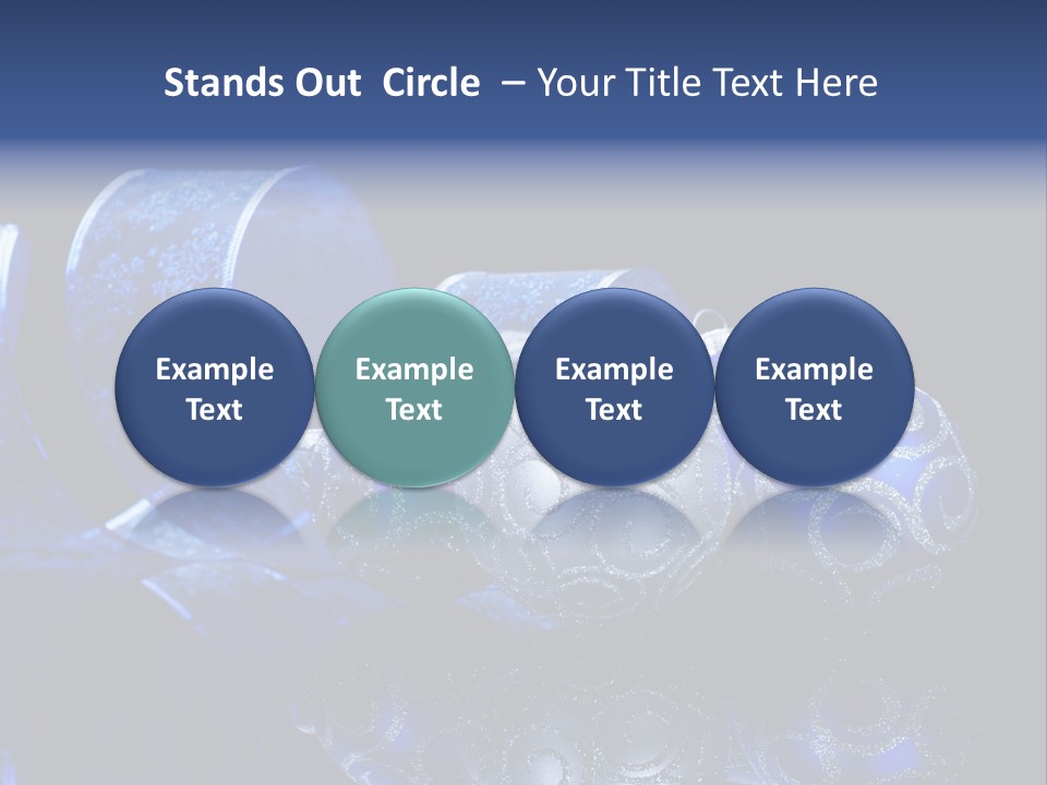 Christmas Wallpapers Blue PowerPoint Template