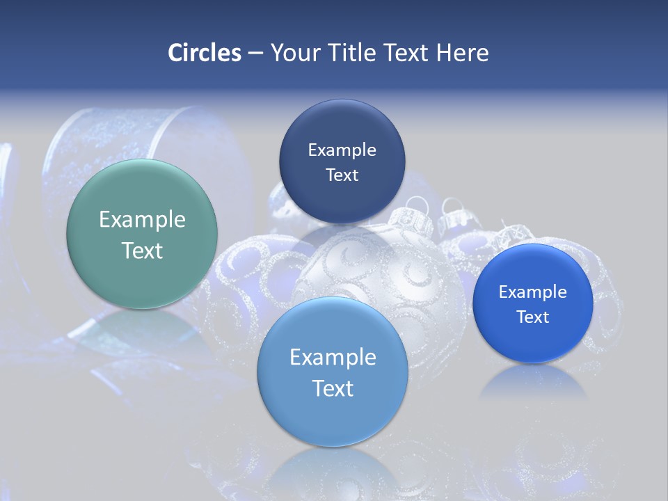 Christmas Wallpapers Blue PowerPoint Template