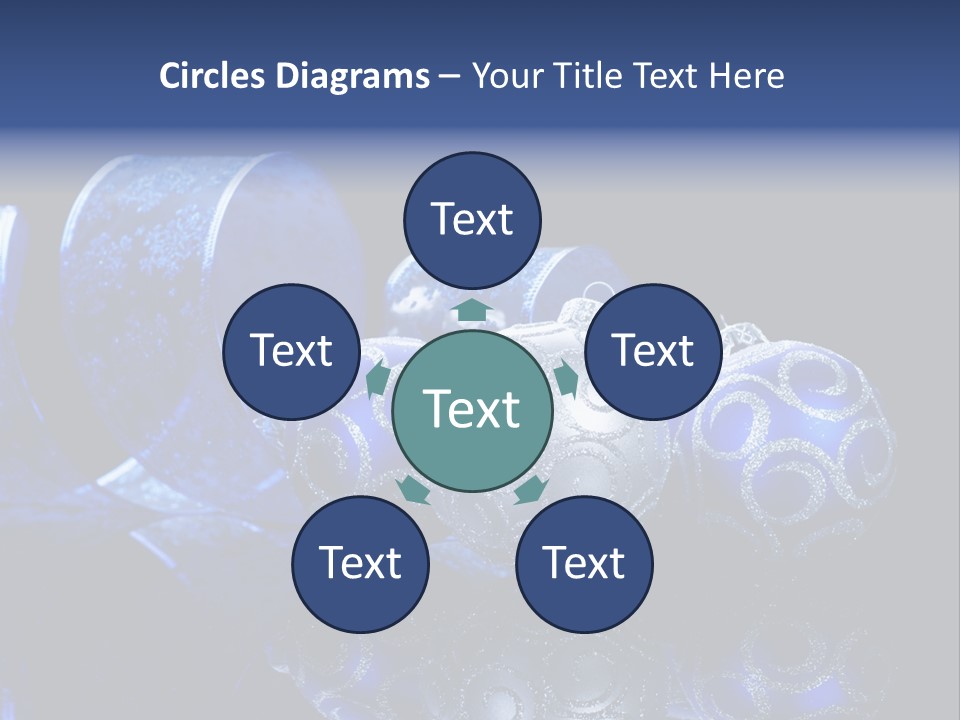 Christmas Wallpapers Blue PowerPoint Template