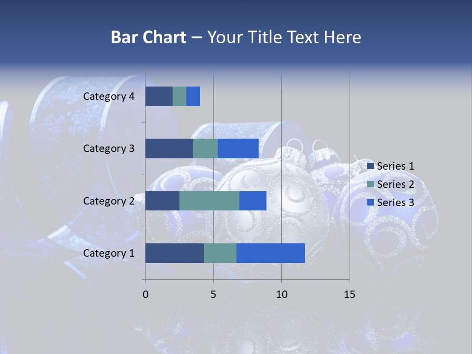 Christmas Wallpapers Blue PowerPoint Template