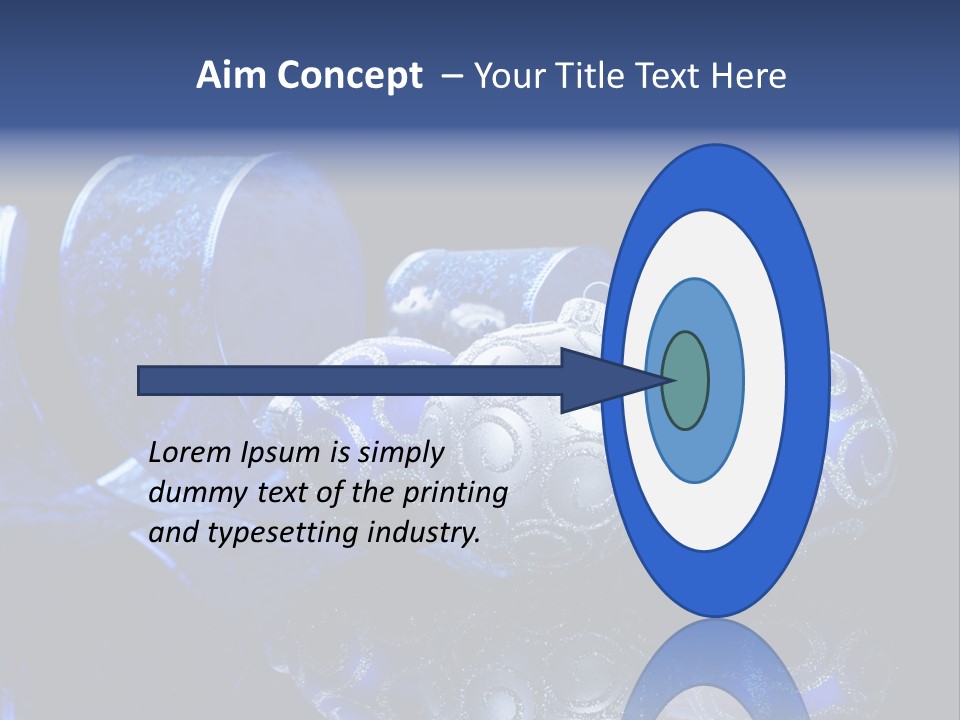 Christmas Wallpapers Blue PowerPoint Template