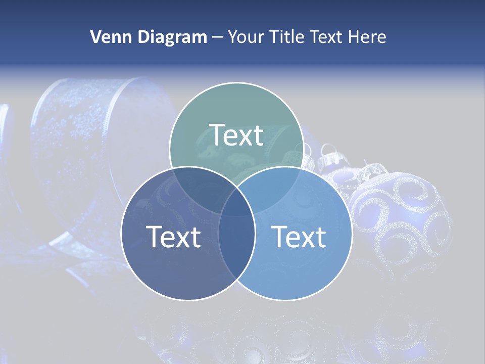 Christmas Wallpapers Blue PowerPoint Template