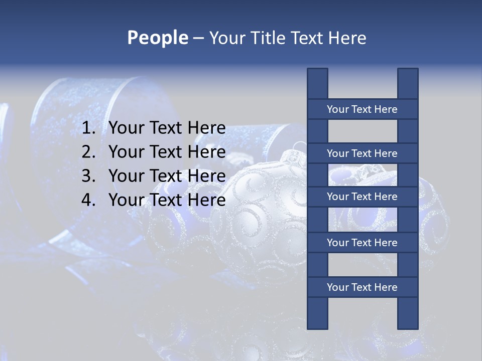 Christmas Wallpapers Blue PowerPoint Template