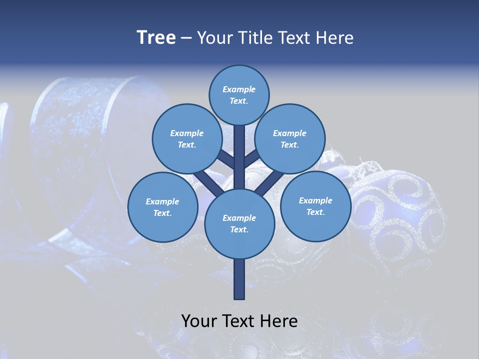 Christmas Wallpapers Blue PowerPoint Template