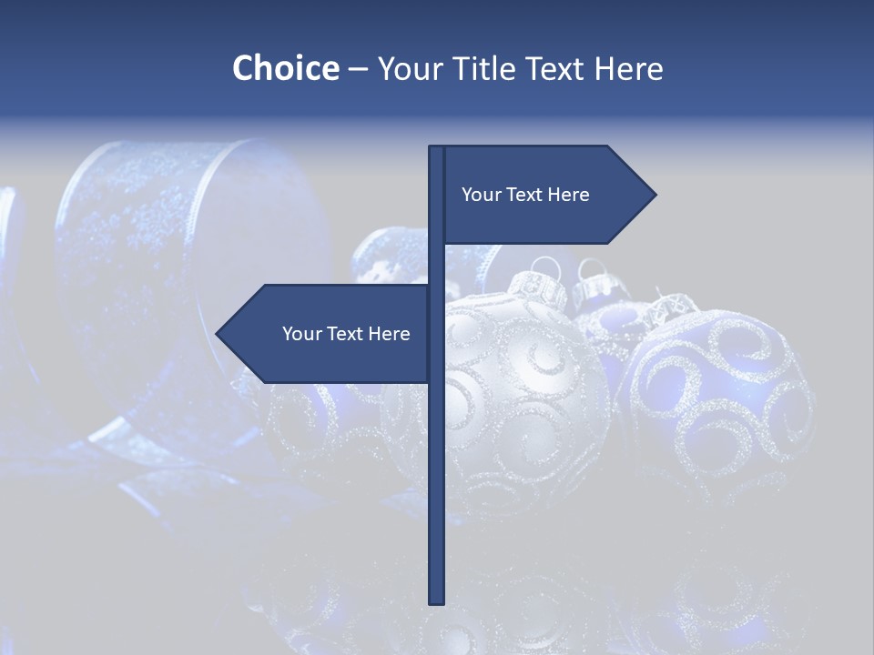 Christmas Wallpapers Blue PowerPoint Template