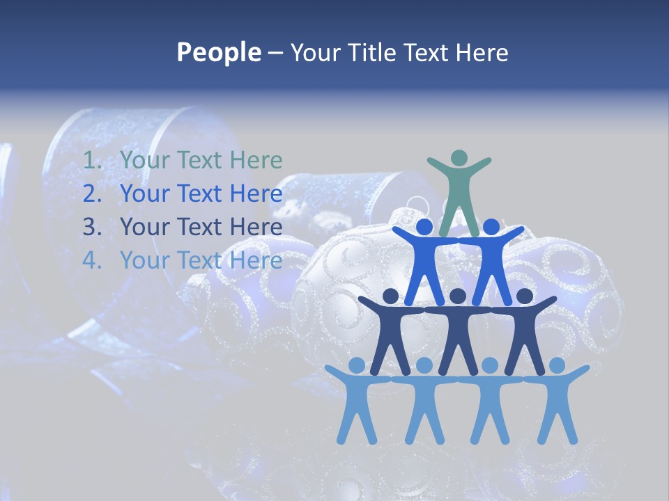 Christmas Wallpapers Blue PowerPoint Template